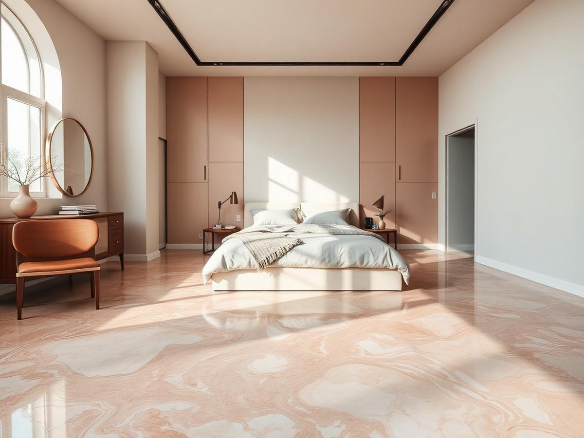 Blush & Sand Metallic Epoxy — Guest Bedroom