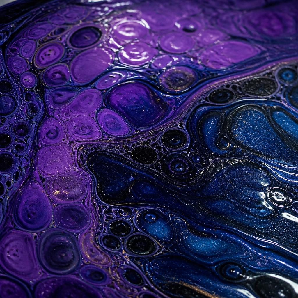 Violet & Midnight Blue Metallic Epoxy — Surface Detail